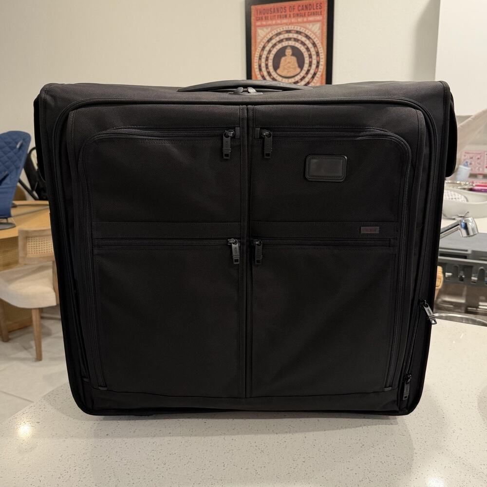 Tumi Black Rolling Garment Bag Soft Case Suitcase Luggage Travel Carry on Large